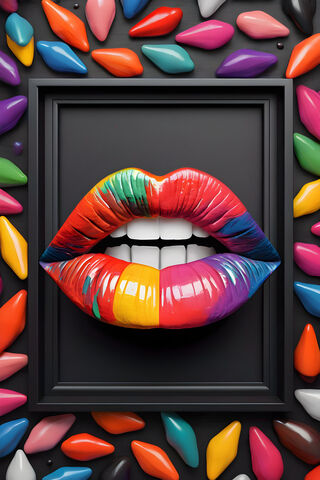 A Colorful Heart Shaped Object