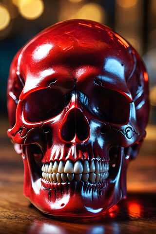 A Skull With A Bottle Of Alcohol