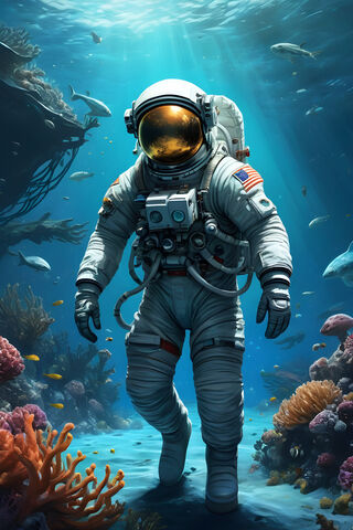 Astronaut Diving