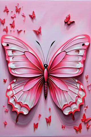 Beautiful Pink Butterfl..