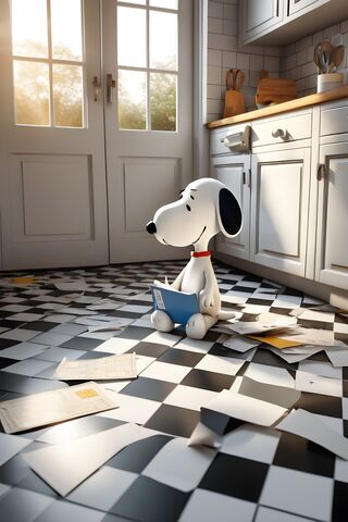 A Toy On A Kitchen Floor