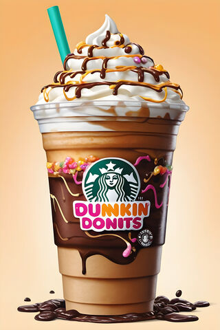 Alcohol Ink Dunkin Donuts Coffee Frappuccino Insanely Detailed Angelpe