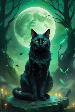 Enchanted Moonlit Cat 🌙🐾