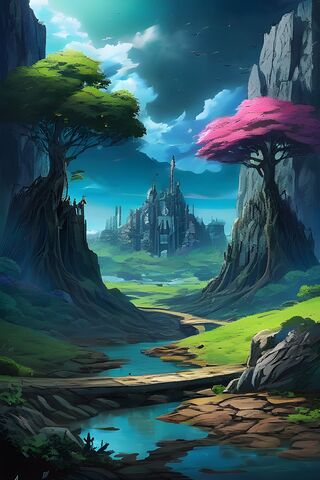 A Painting Of A Castle