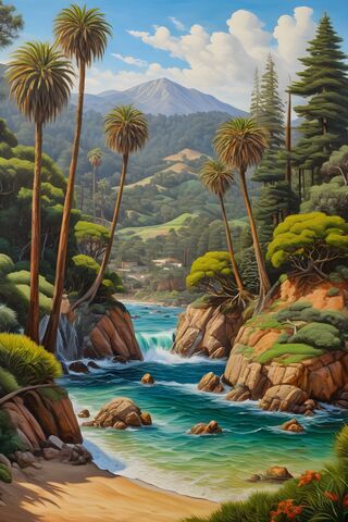 Tranquil Paradise 🌴🏞️