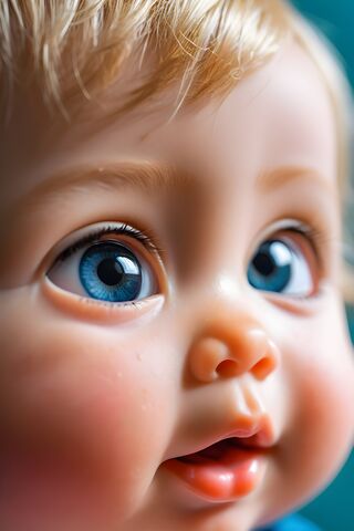 A Close Up Of A Baby