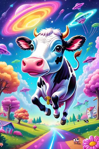 Cosmic Cow Adventure 🌌🐄