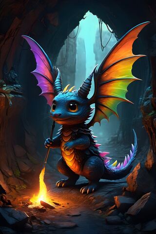 A Dragon With Wings and A Sword