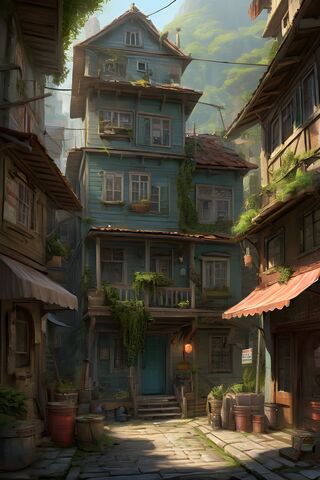 A Row Of Houses