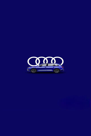Sleek Audi on a Bold Bl..