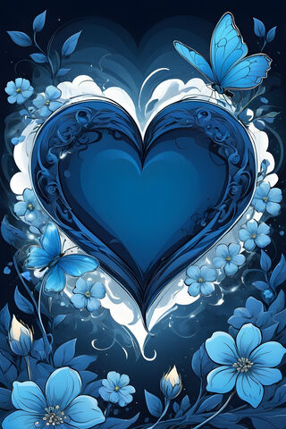 A Group Of Blue Flowers
