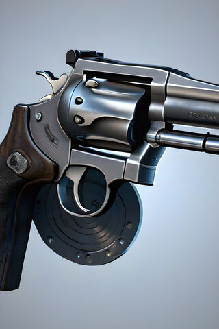 A Black Handgun With A Strap