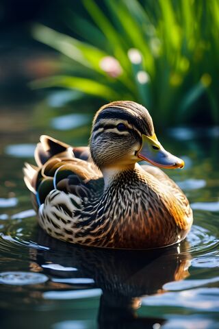 Serene Duck in Tranquil..