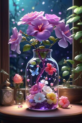 A Vase With Flowers