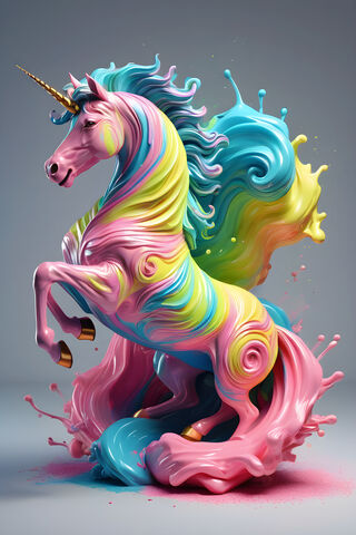 A Unicorn With Blue Hair