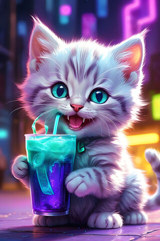 A Cat With Its Mouth Open