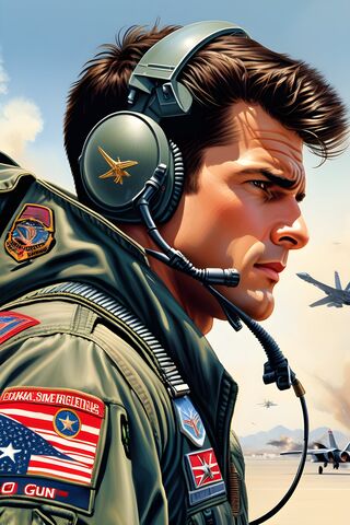 A Comic Book Version Of Maverick From Top Gun