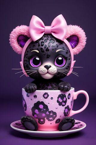 A Stuffed Animal In A Cup
