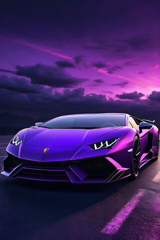 A Purple Sports Car