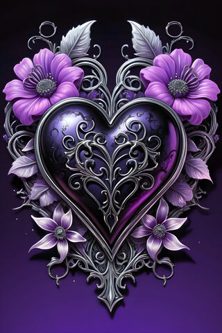 A Group Of Purple Flowers