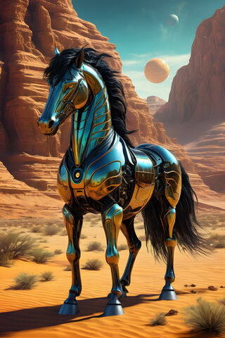 Amber Water Horse Amber Orange