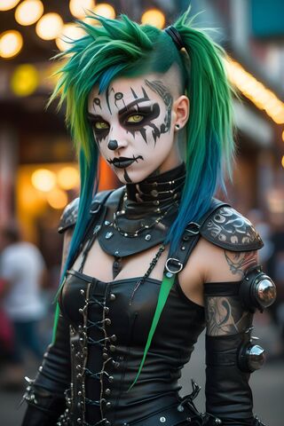 A Person With Green Hair