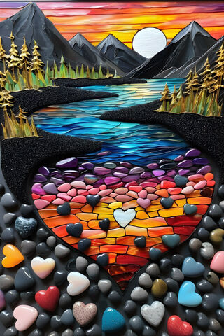 A Colorful Butterfly On A Pile Of Rocks