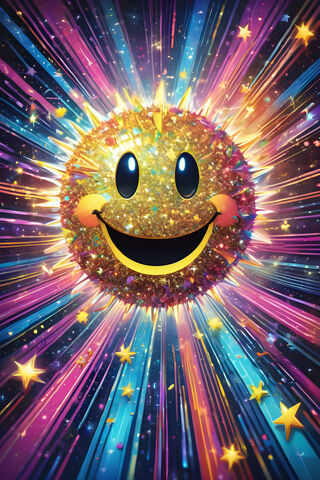 A Colorful Circle With A Yellow Center