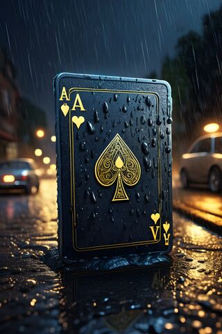 Ace of Spades in the Rain 🌧️♠️