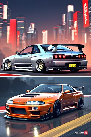 A Couple Of Cars On