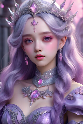 A Woman With Purple Hair