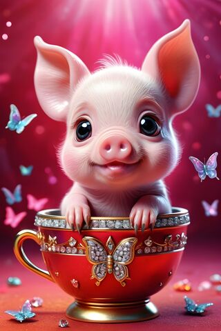 A Small Pink Piggy Bank