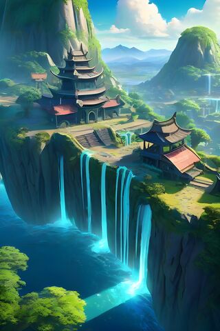 A Beautiful Landscape With A River and Buildings
