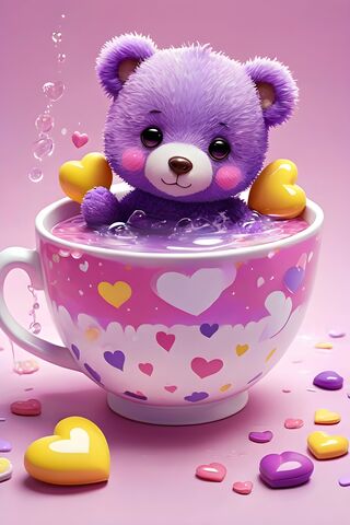 A Stuffed Animal In A Cup