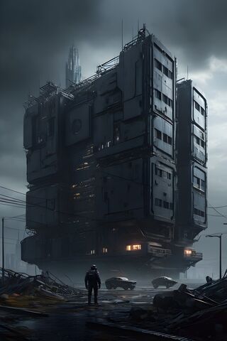 A Building On Fire