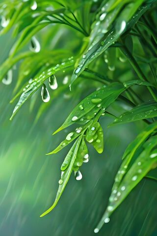 A Close Up Of Water Dro..