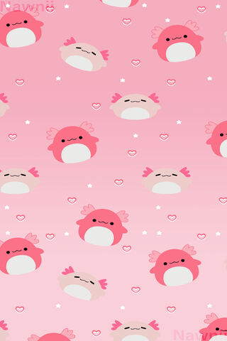 Cute Pink Axolotl Pattern 🐾💖