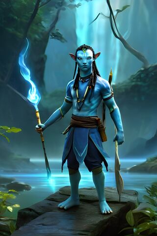 Avatar Warrior in the Enchanted Forest 🌌✨