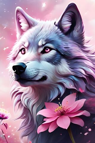 A Dog With A Flower In ..