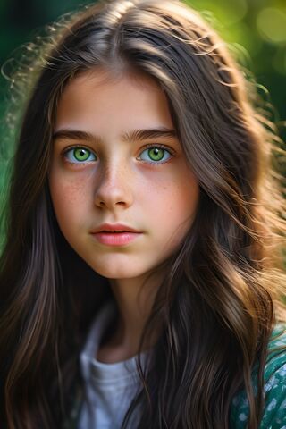 A Young Woman With Long Hair