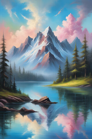 Another Bob Ross Mountain Scene
