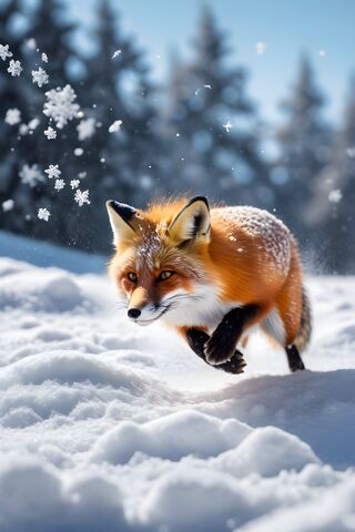 A Fox In The Snow
