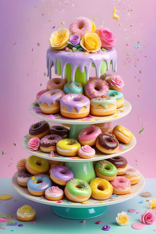 A Couple Of Trays Of Donuts With Frosting and Sprinkles On Them