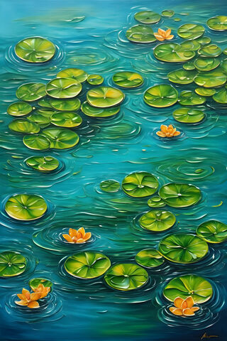 A Group Of Fish Swimmin..