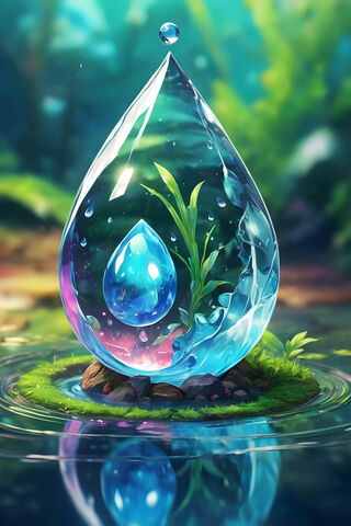 A Glass Egg With Water Drops On It