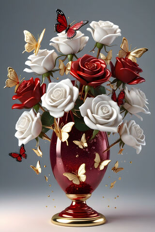 A Vase With Flowers