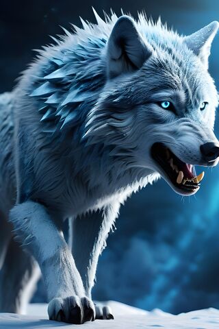A Wolf With Blue Eyes