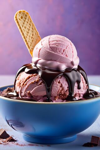 A Cupcake With A Pink Frosting and A Slice Of Chocolate Cake