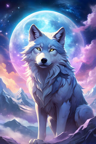 Majestic Moonlit Wolf �..