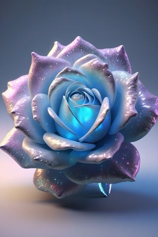 A Purple Flower With A Blue Center